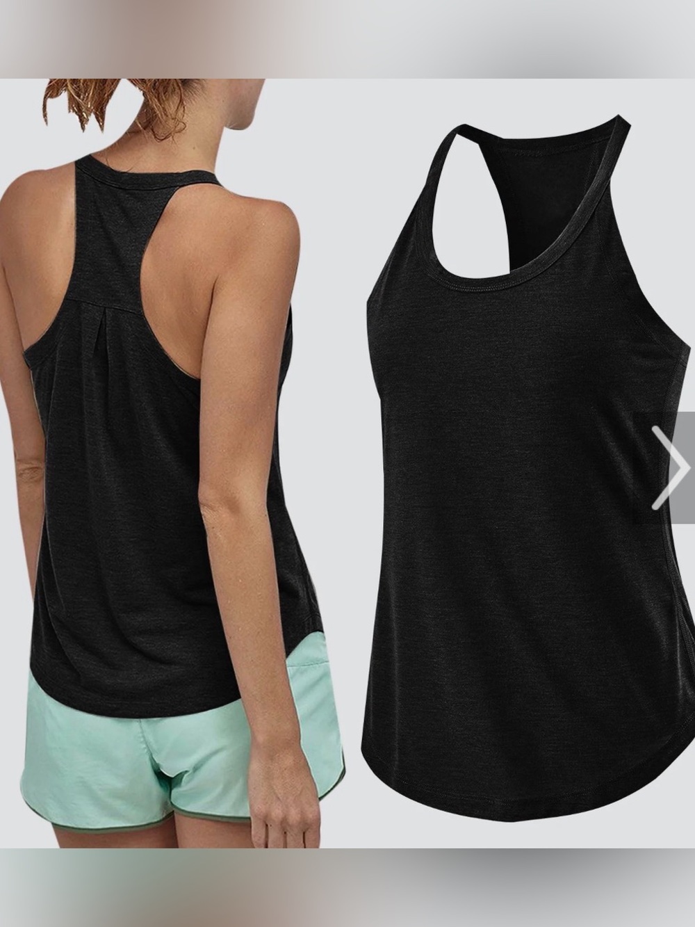 Aritzia WILFRED Size Medium Black Light Ribbed Racerback Rayon Tank Top